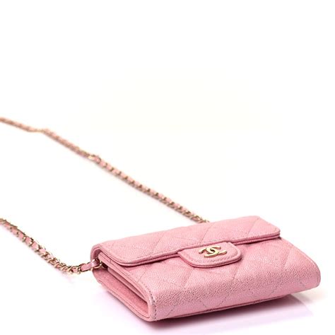 chanel flap phone holder with chain|fashionphile Chanel caviar card holder.